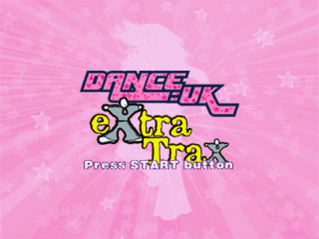 Dance UK Extra Trax title screen for Playstation
